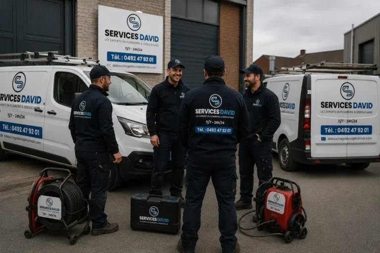Service professionnel de débouchage des canalisations en Belgique.
