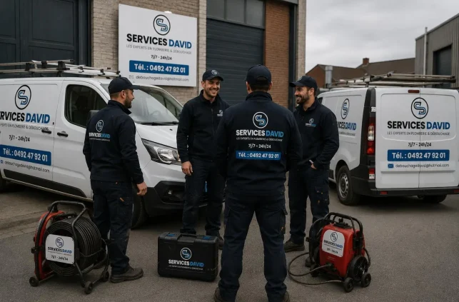 Service professionnel de débouchage des canalisations en Belgique.